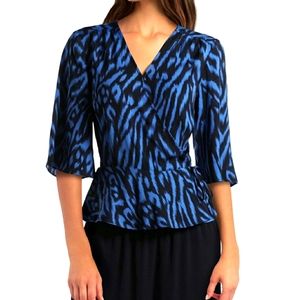 GIGI PARKER size S/P  black and blue kimono top